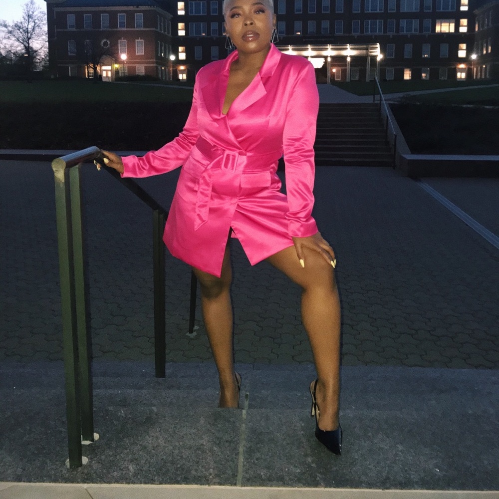 Nasty Gal Hot Pink Blazer Dress